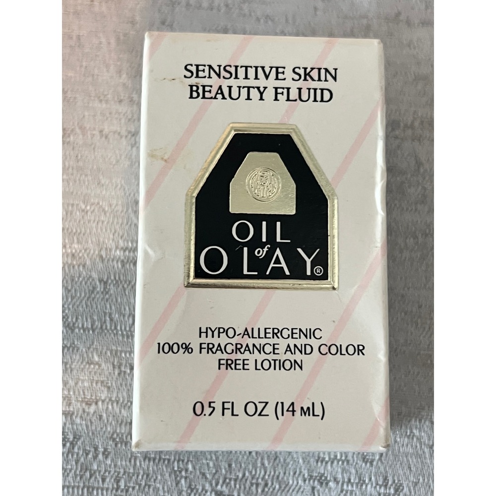 Vintage Oil of Olay Sensitive Skin Beauty Fluid 1993 0.5oz Travel Size New Box